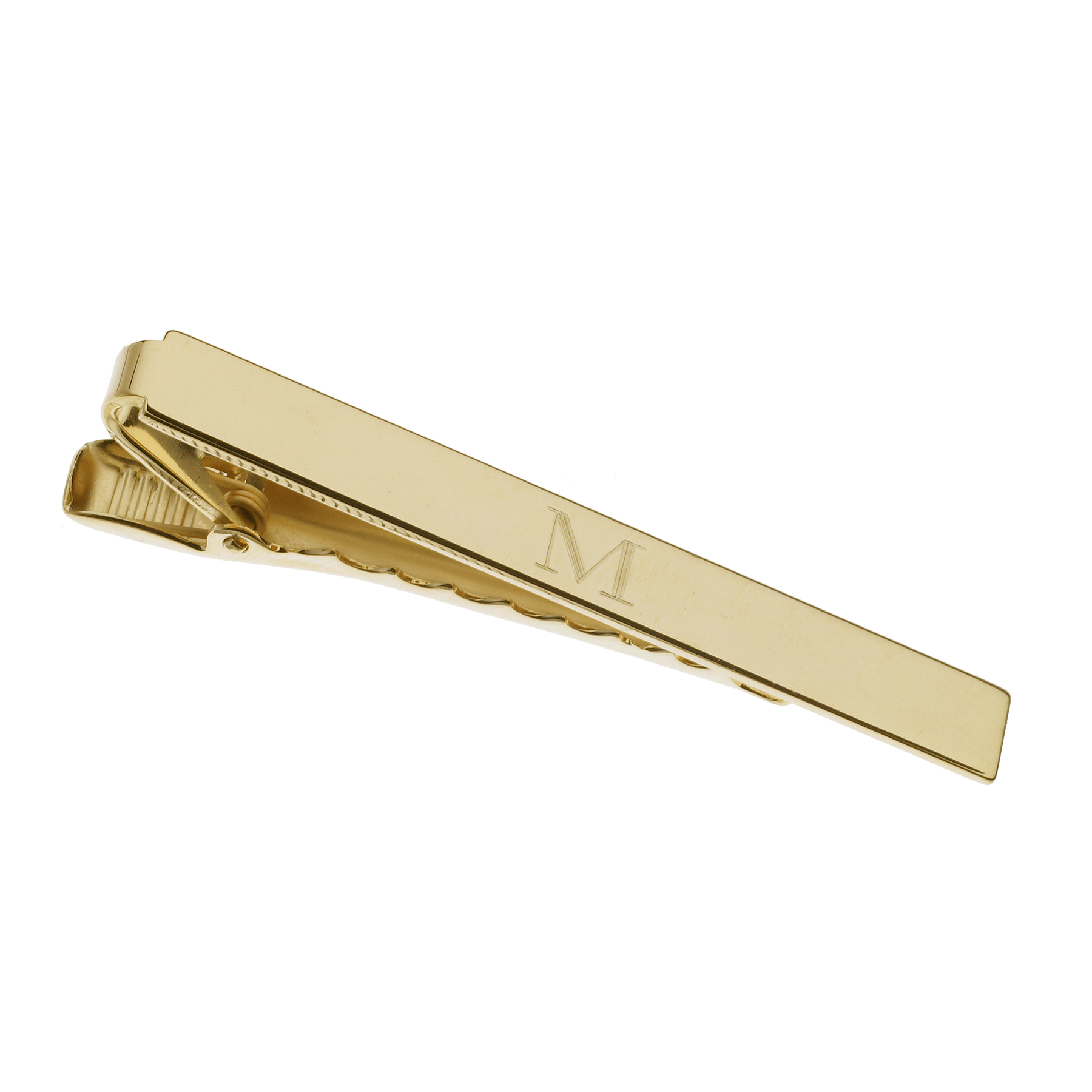 Men's Brass and 23K Yellow Gold Personalized Tie Bar