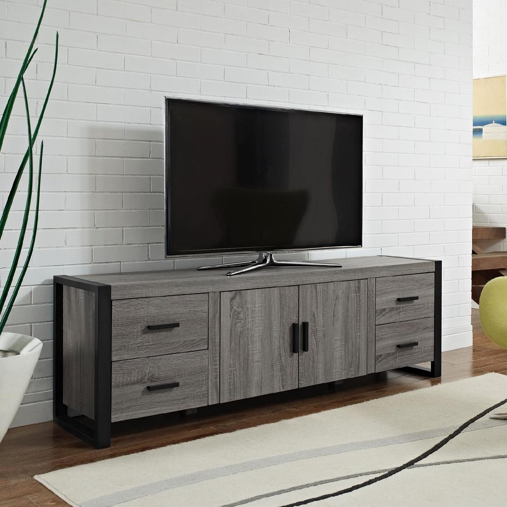 70 in. Reclaimed Ash Grey TV Stand