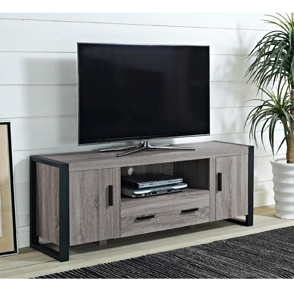 60 in. Reclaimed Ash Grey TV Stand