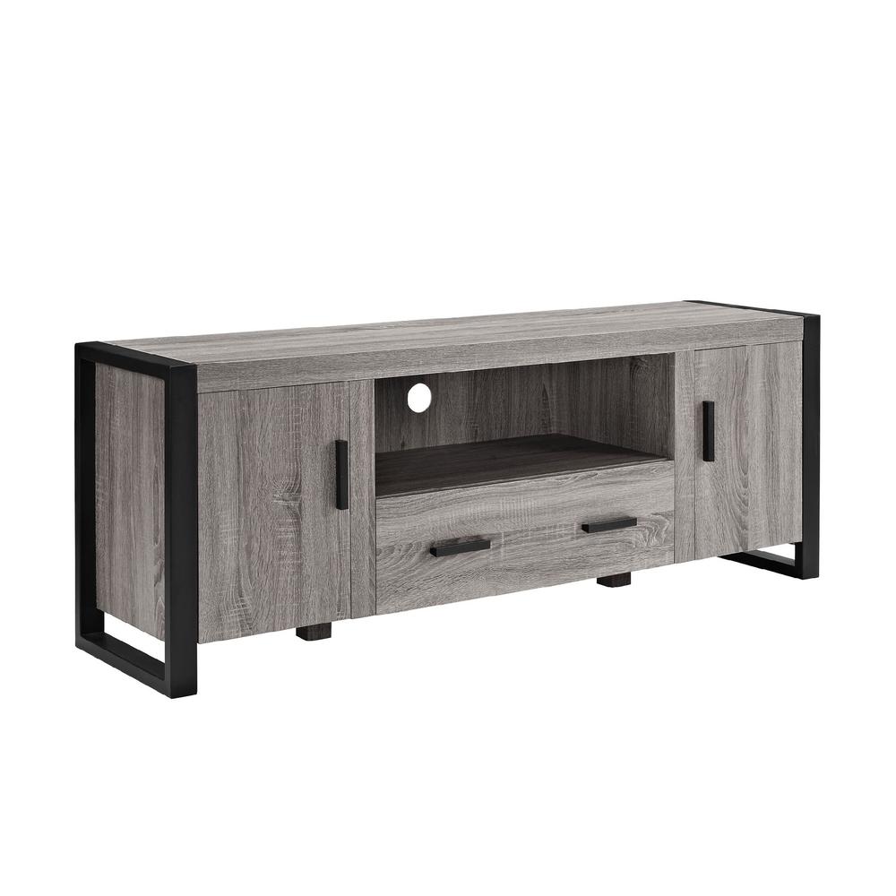 60 in. Reclaimed Ash Grey TV Stand