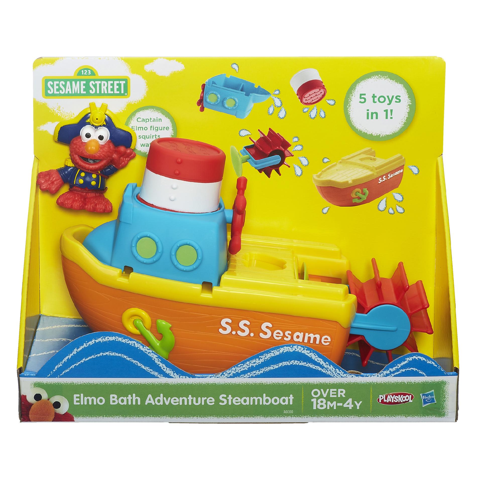 Playskool Sesame Street Elmo Bath Adventure Steamboat Toy - Toys 
