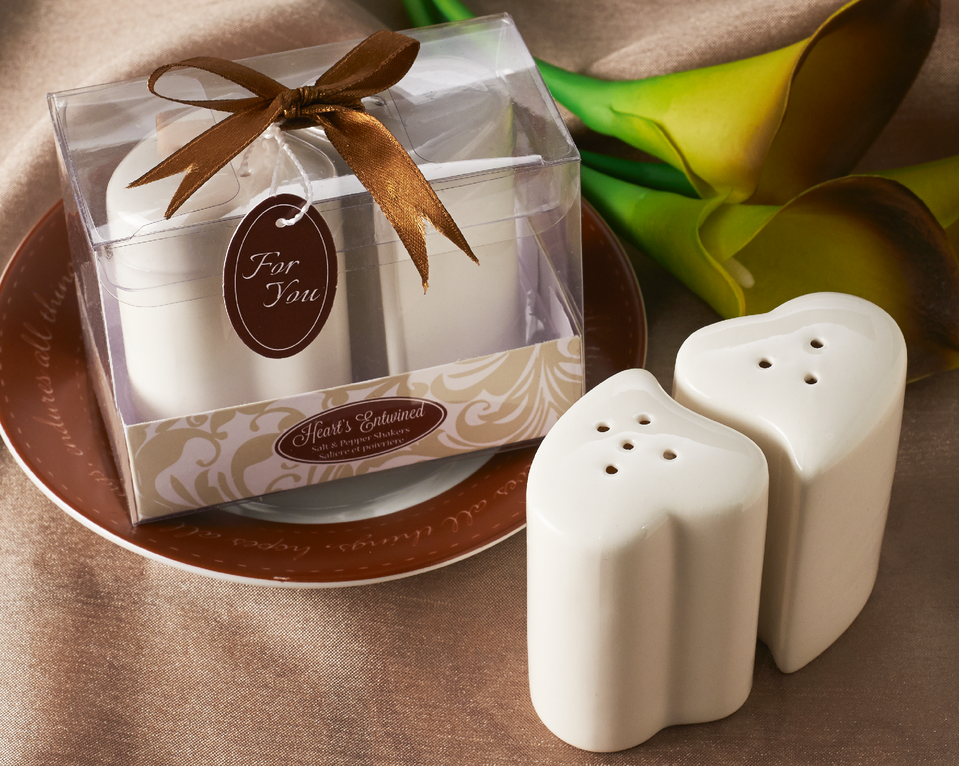 "Hearts Entwined" Salt & Pepper Shakers [Case Pack of 48]