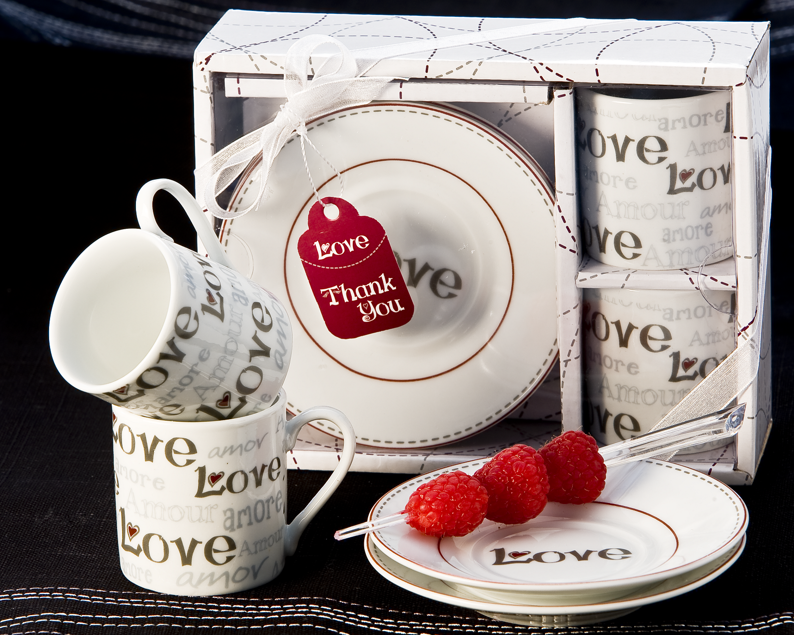"Language of Love" Espresso Cup Favor Set [Pack of 12]