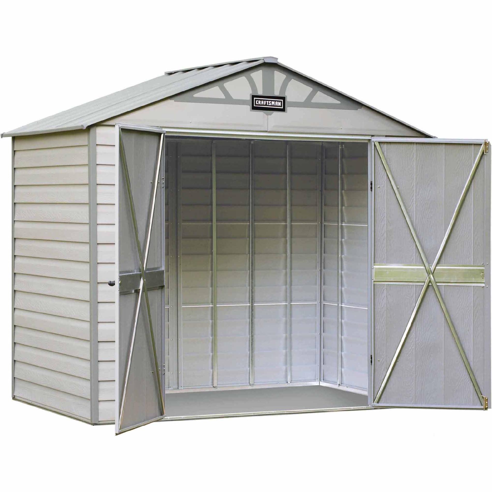 Craftsman -8-ft. x 5-ft. Vinyl-Coated Steel Shed - Exclusive ...