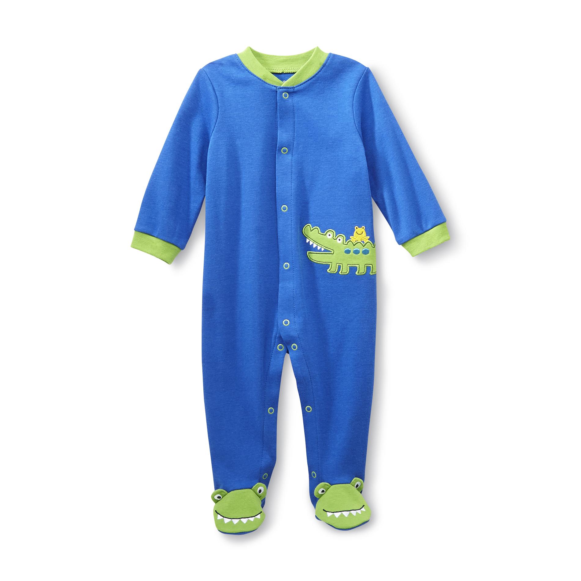 Small Wonders Newborn Boy's Sleeper Pajamas Baseball Baby Baby