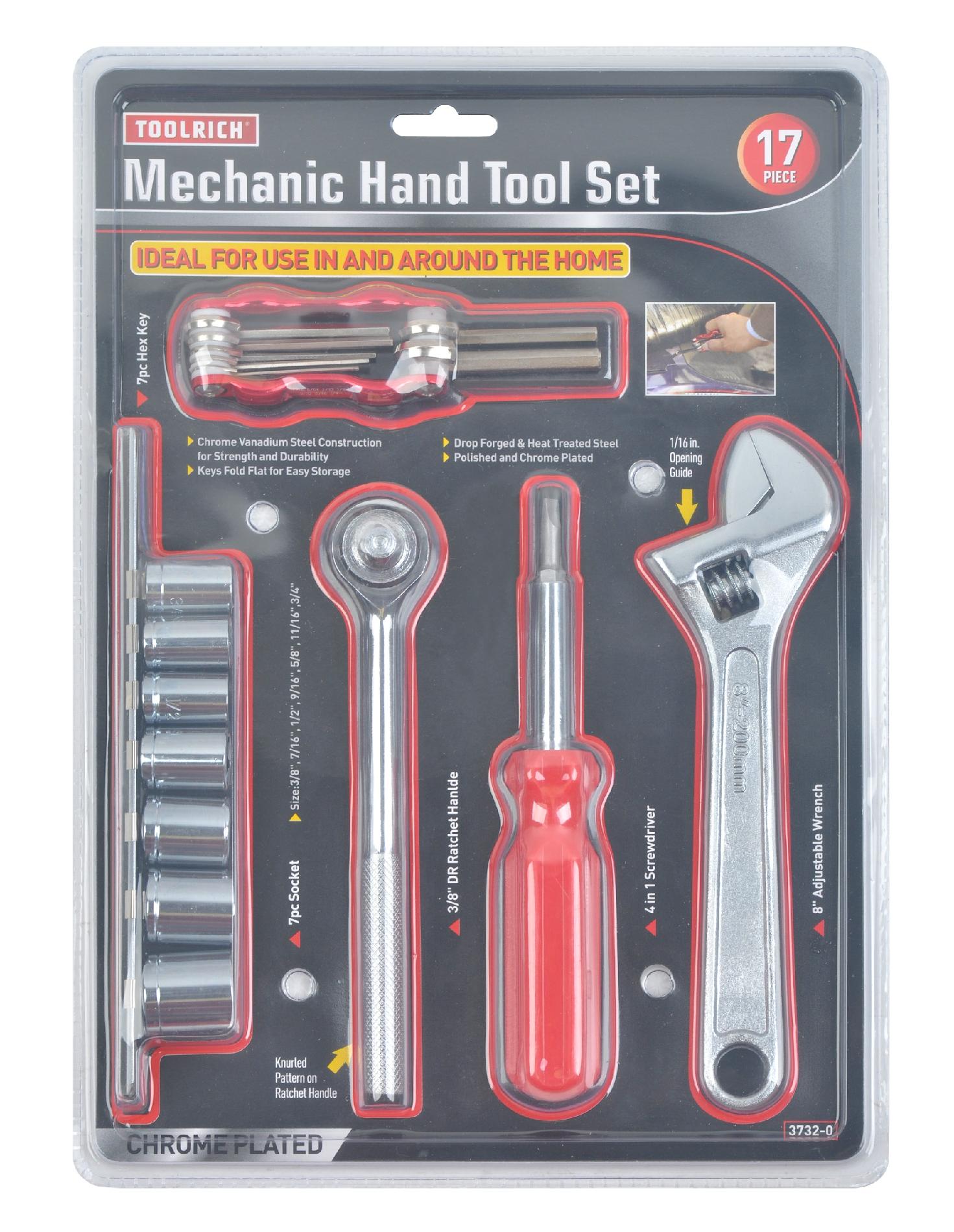 Toolrich 17pc Mechanic Hand Tool Set eBay