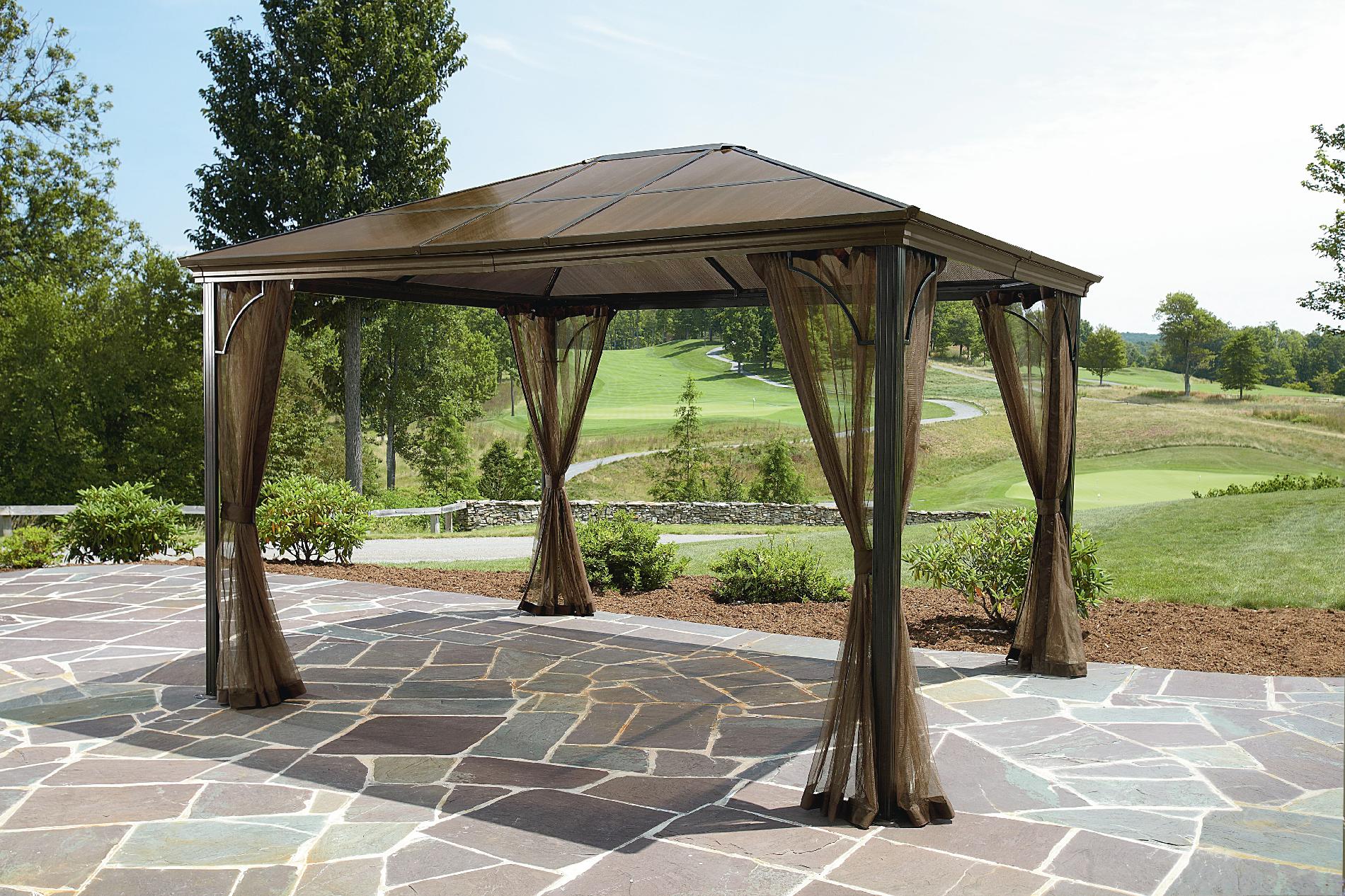 Nevada HardTop Gazebo Outdoor Shelter with Aluminum Roof from Sears