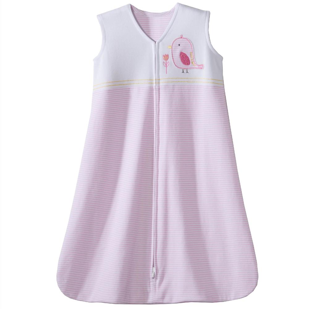 SleepSack Wearable Blanket, 100% Cotton - Pink Bird (Small)