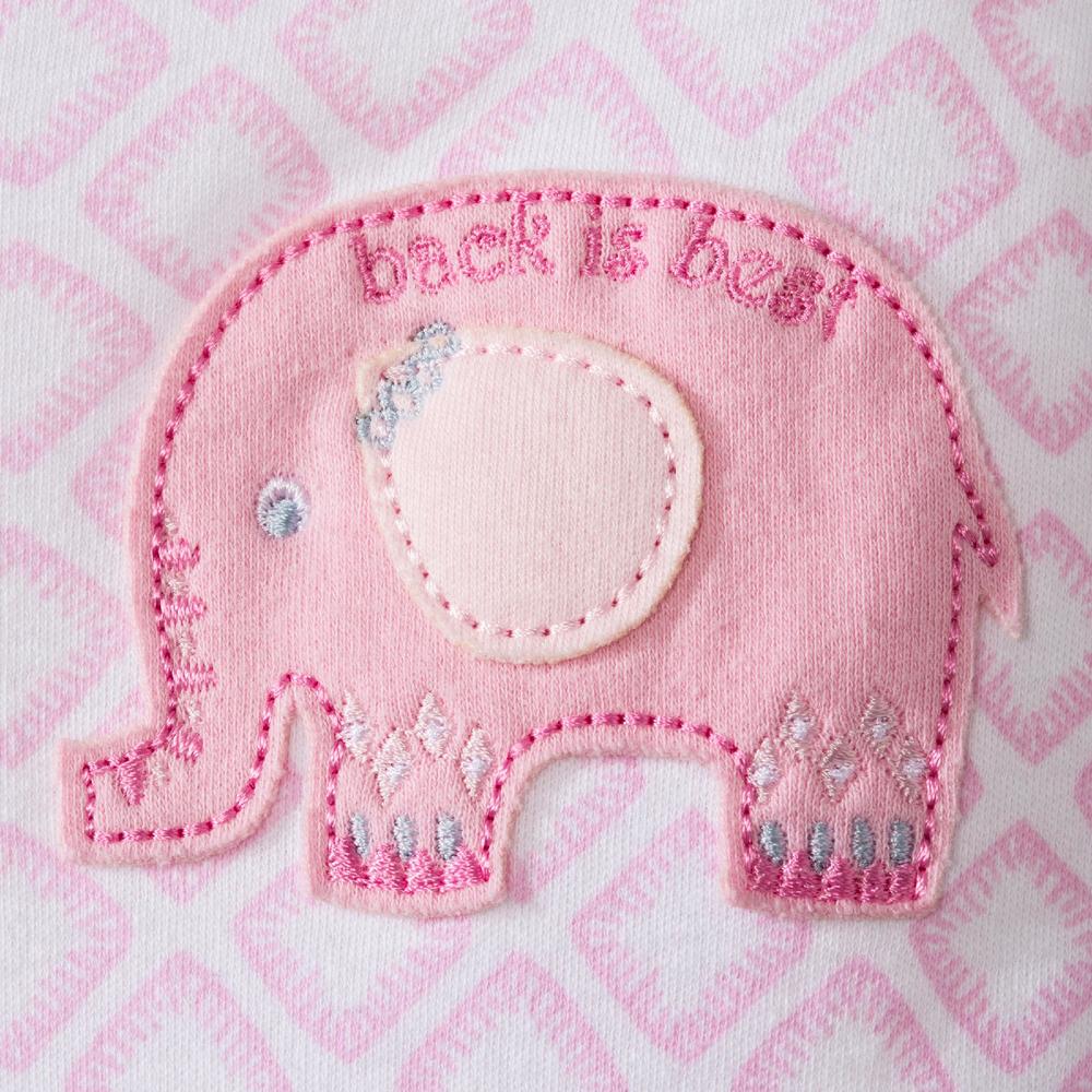 SleepSack Swaddle, 100% Cotton - Pink Elephant (Small)