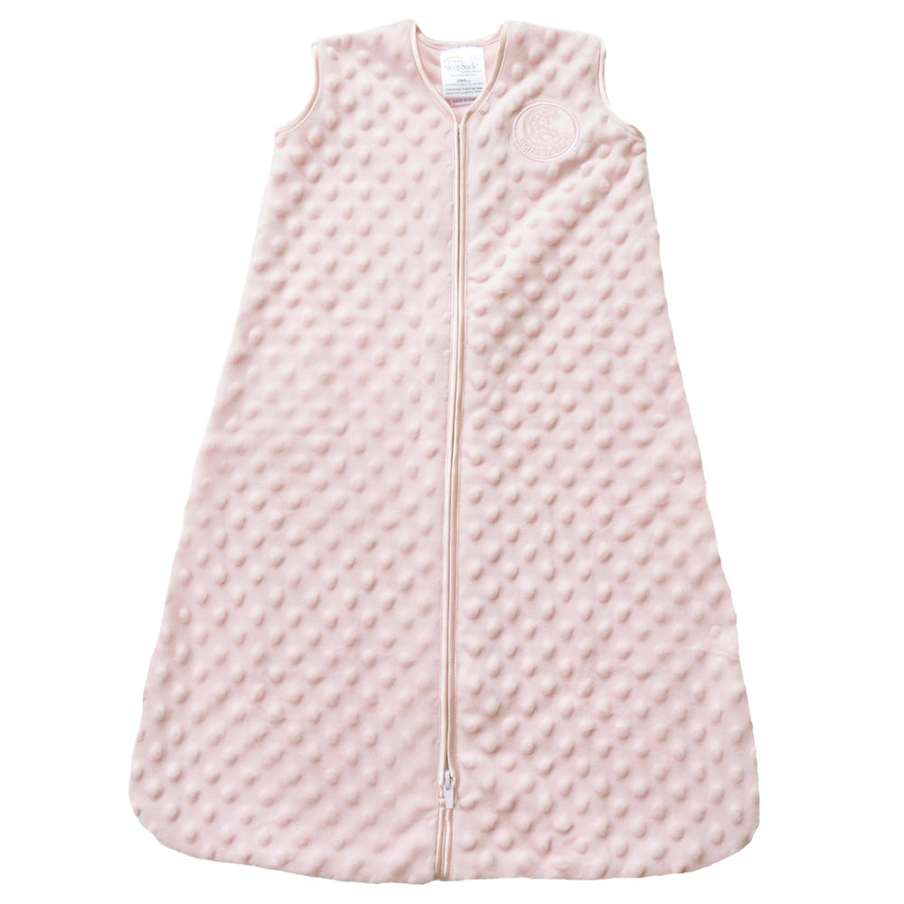SleepSack Wearable Blanket, Velboa Plush Dots - Pink (Large)