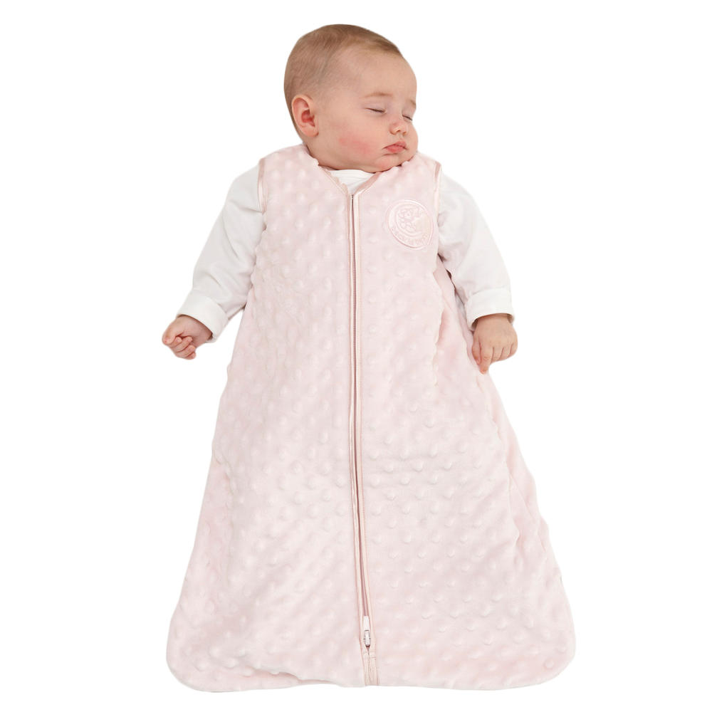 SleepSack Wearable Blanket, Velboa Plush Dots - Pink (Large)