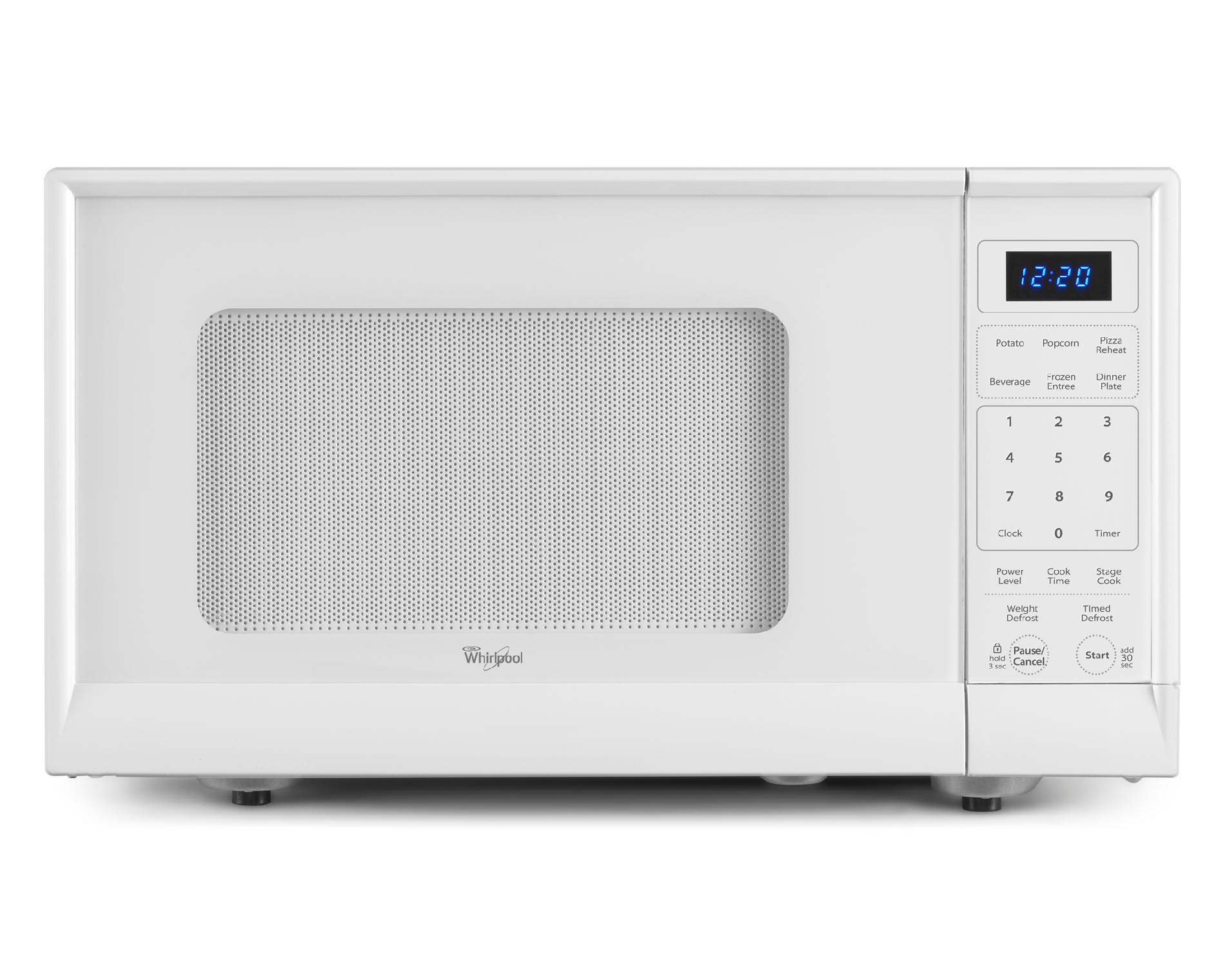 ... cu. ft. Mid-Sized Countertop Microwave w/ Push-Button Release - White