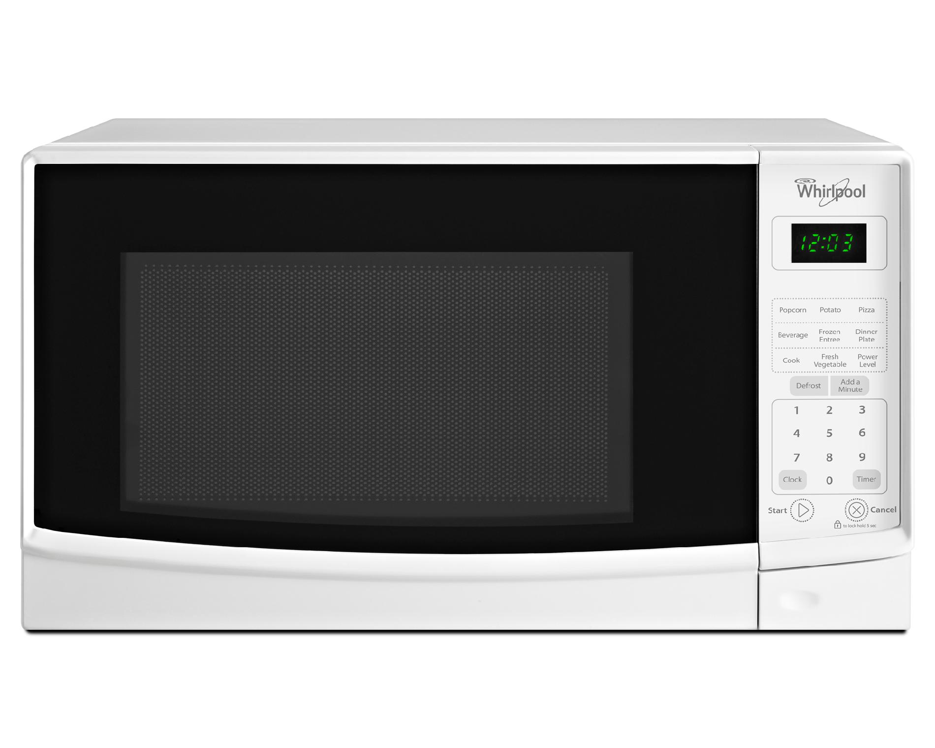Whirlpool 0.7 cu. ft. Compact Countertop Microwave w/ Add a Minute ...