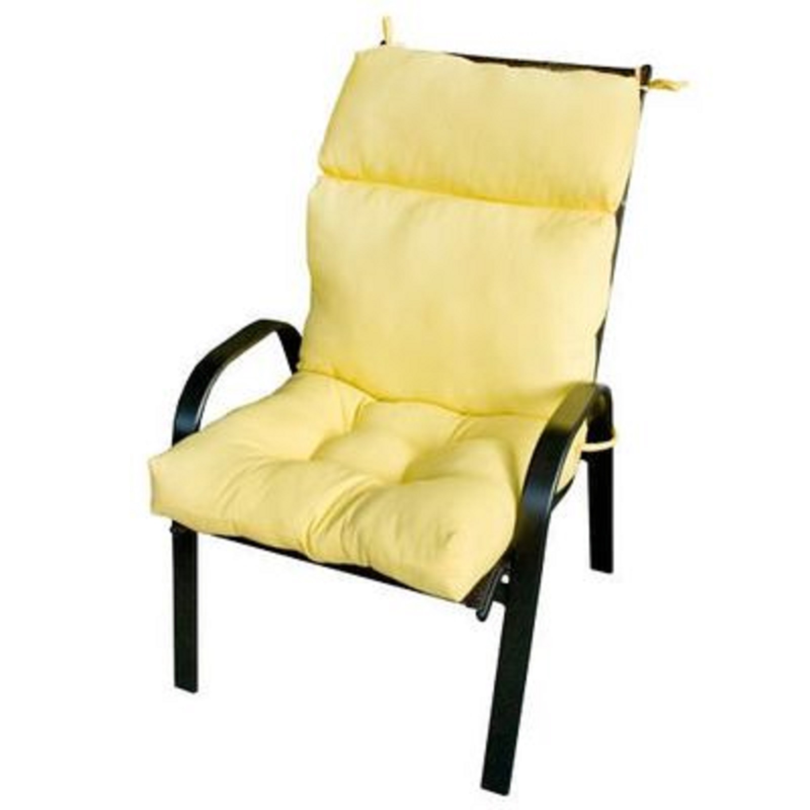 Outdoor High Back Chair Cushion, Canary