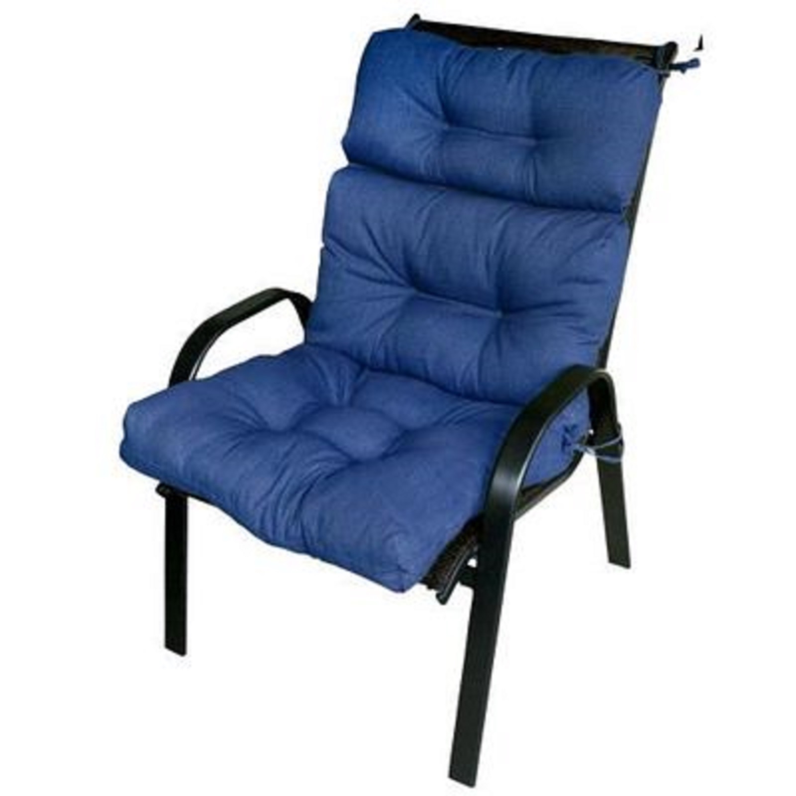 Outdoor High Back Chair Cushion, Capri Blue