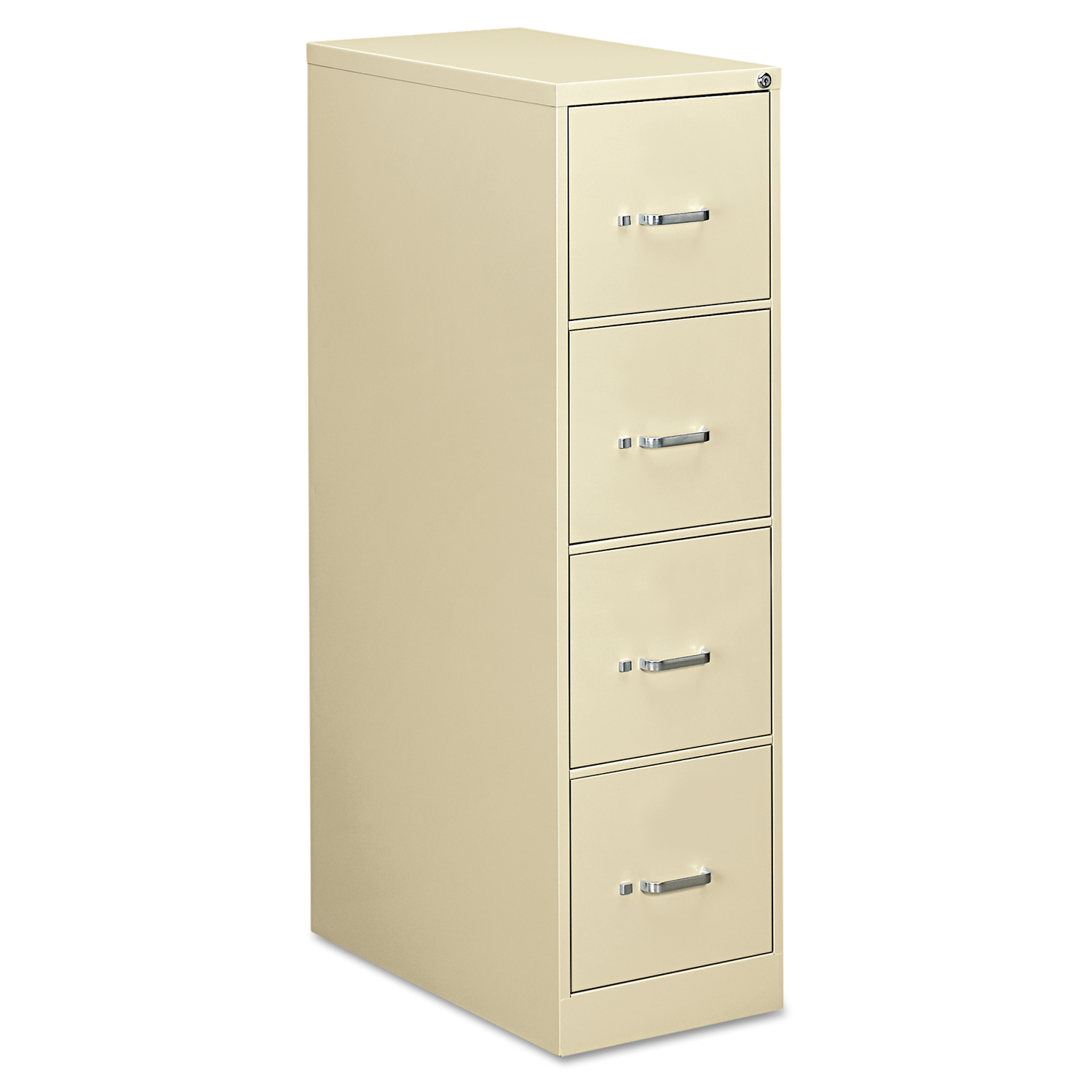 Four-Drawer Economy Vertical File, 15w x 26-1/2d x 52h, Putty