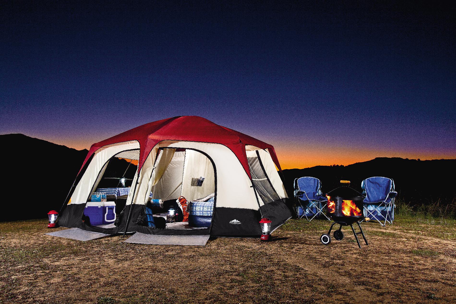 Northwest Territory Family Cabin Tent With Air Bed Bu On Popscreen