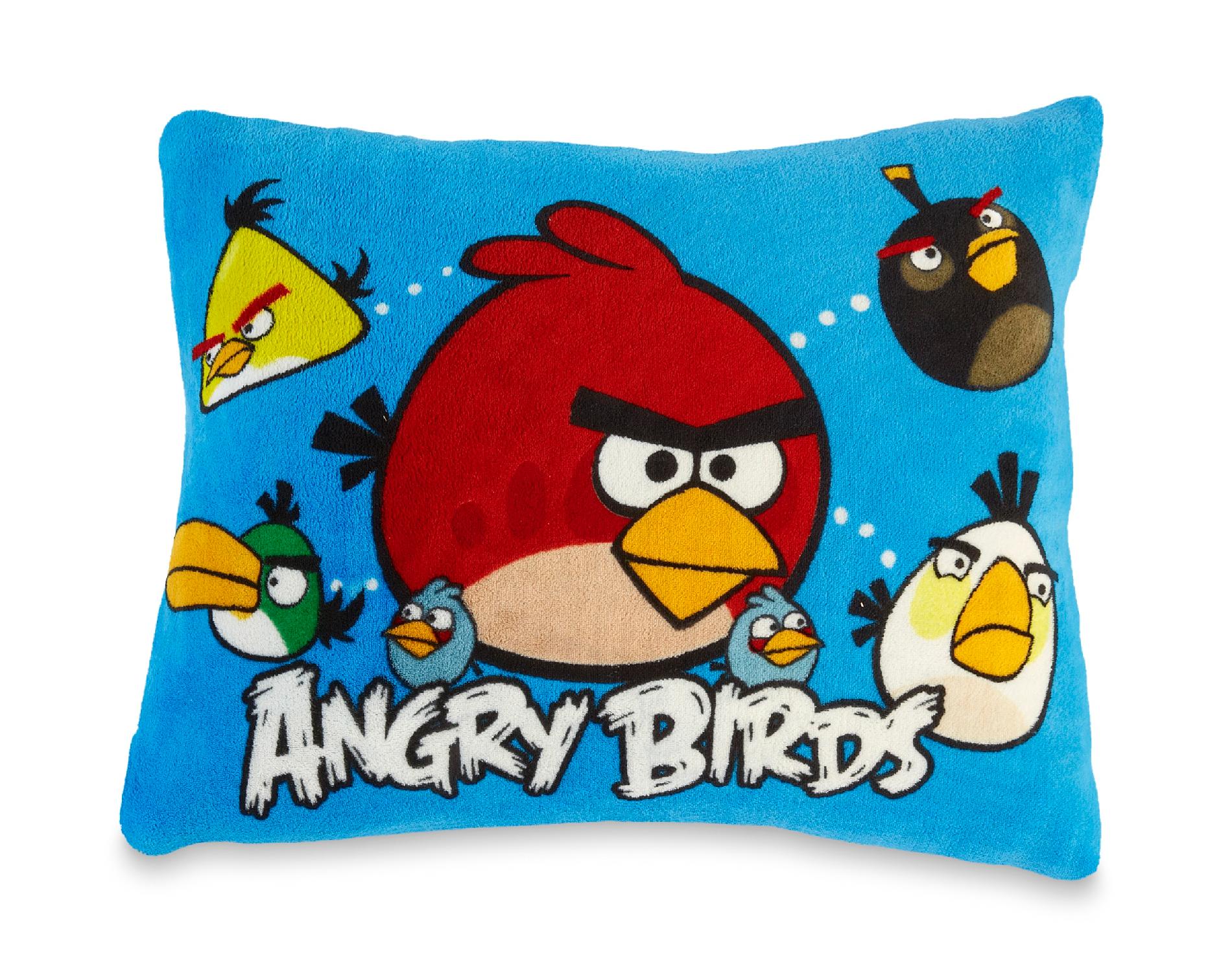 Multi-Colored Angry Birds Decorative Pillow
