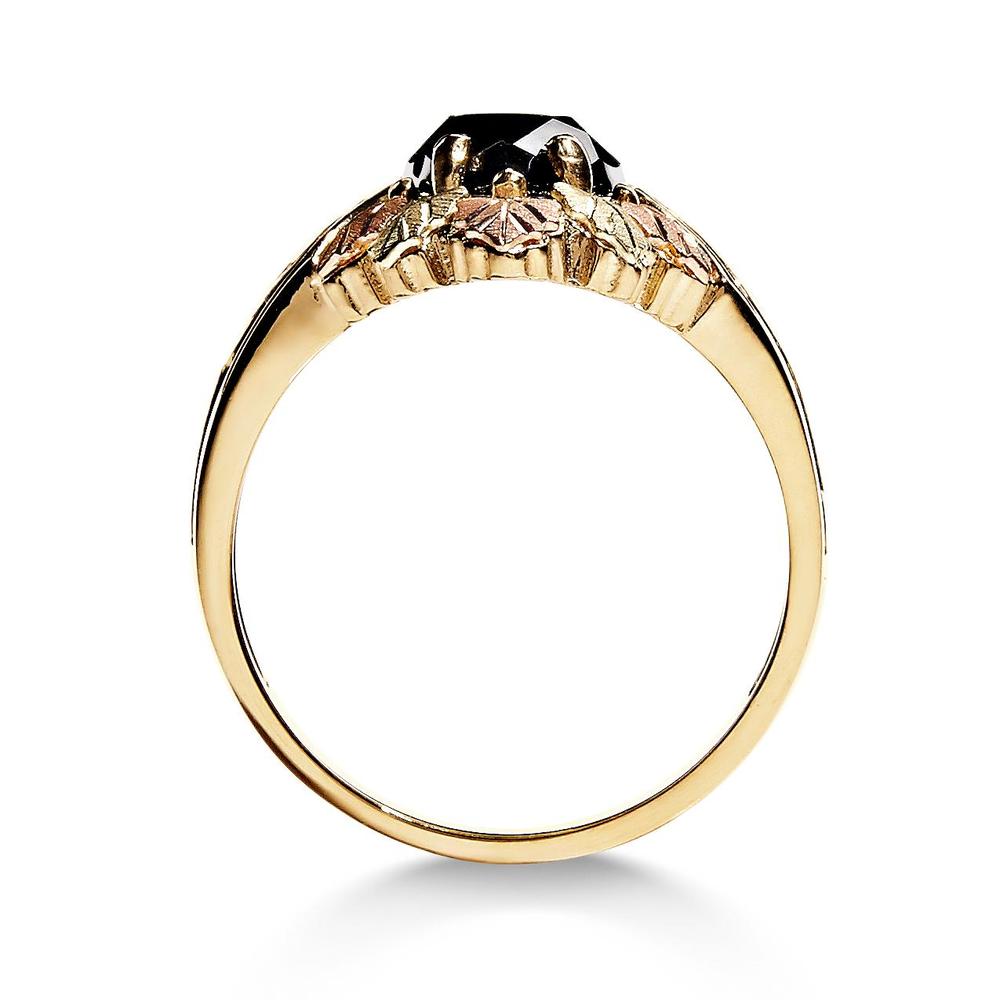 Onyx 10K Marquise Ring