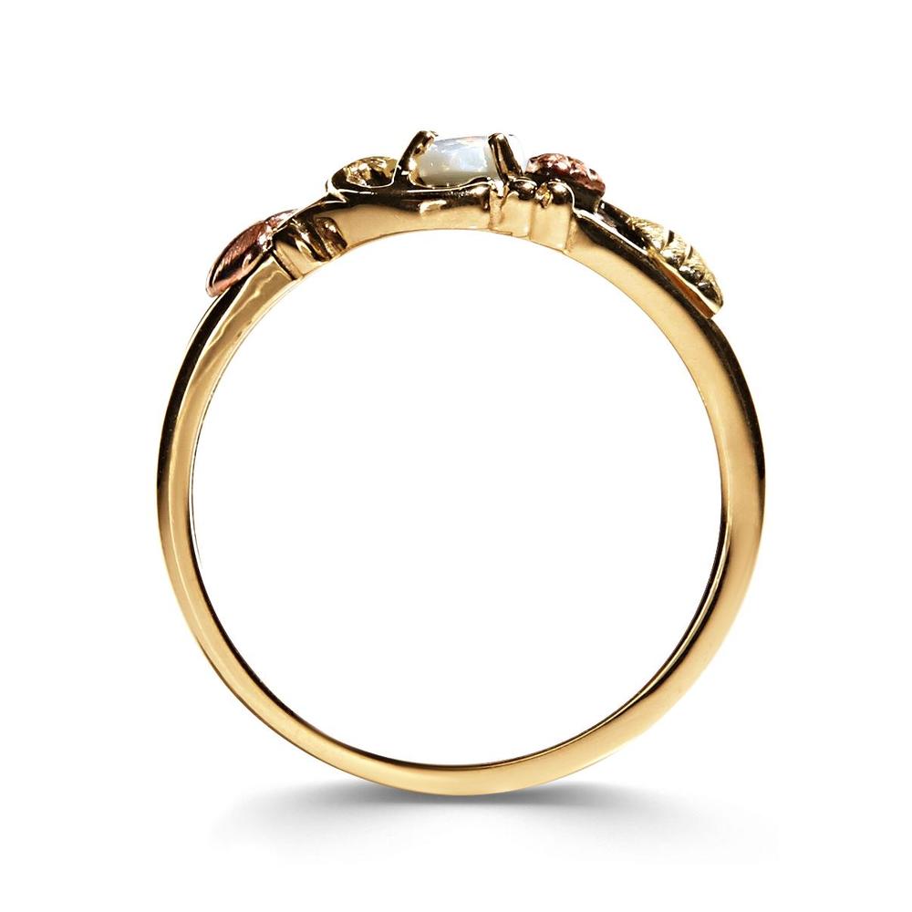 Opal 10K Black Hills Gold Tricolor Ring