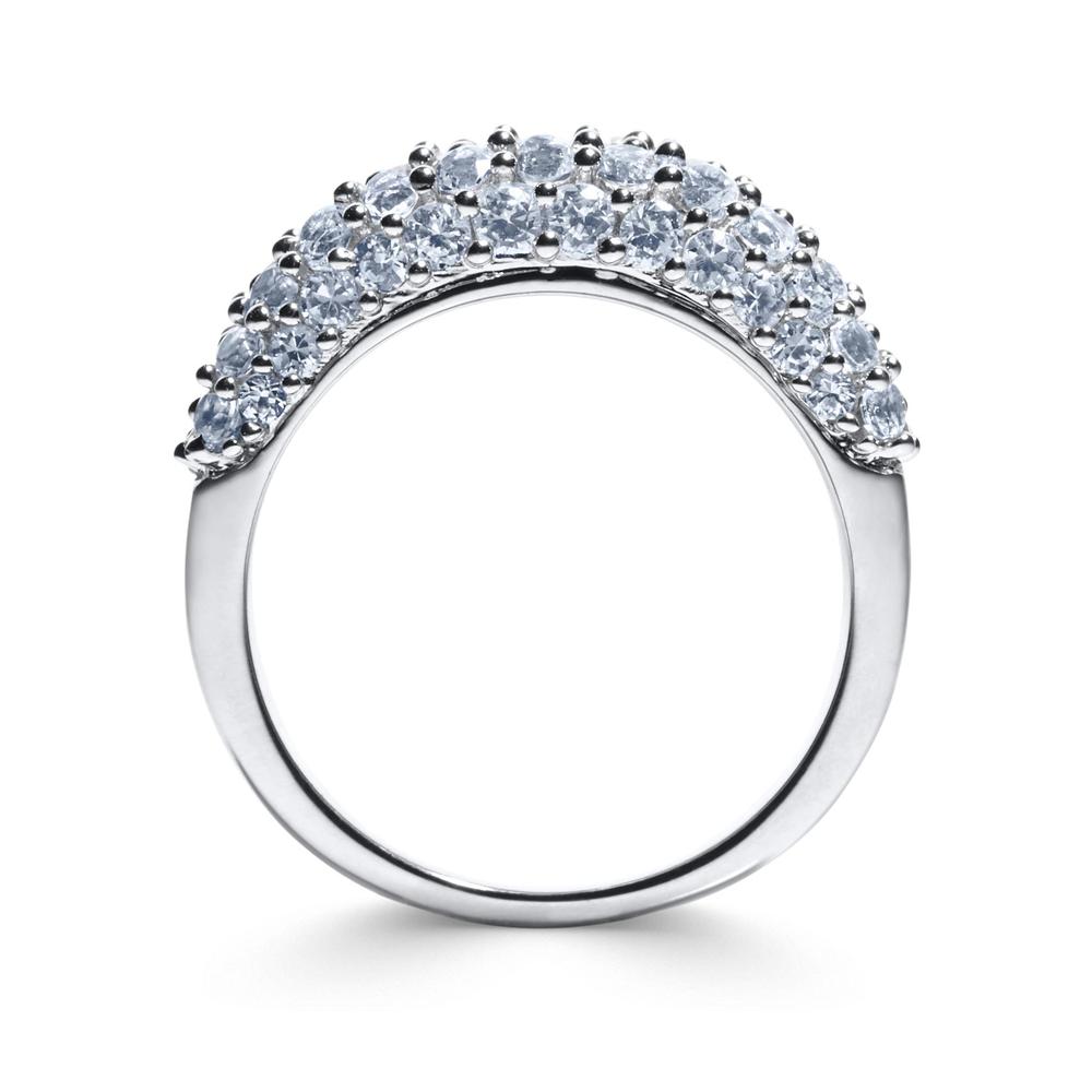 Lab Created White Sapphire Sterling Silver Pave Ring
