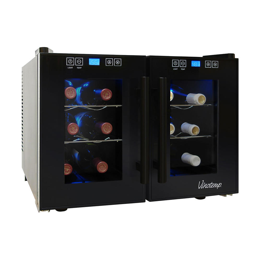 12 Bottle Dual Zone Thermoelectric Wine Cooler