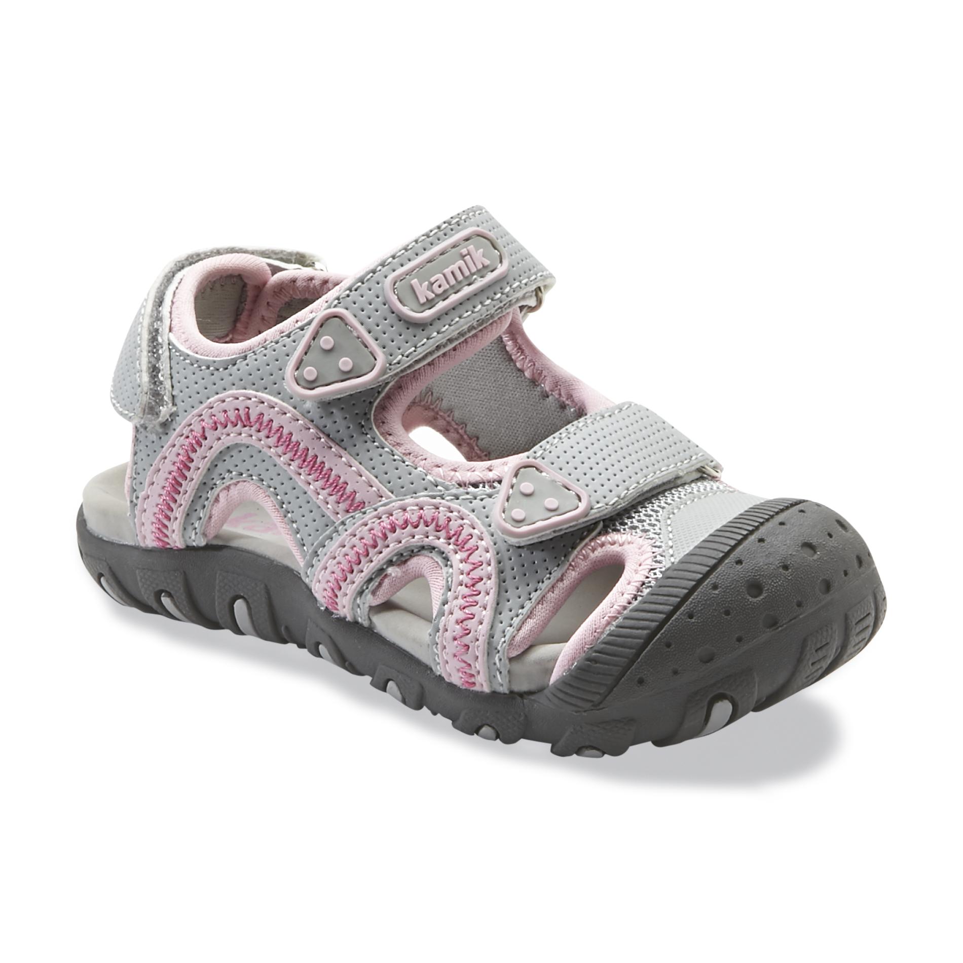 Kamik Toddler Girl's Sea Turtle Closed-Toe GrayPink Sport Sandal ...
