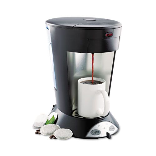 Bunn My Cafe Pour-Over Commercial Grade Coffee\/Tea Pod Brewer, Stainless Steel, Black - BUNMCP