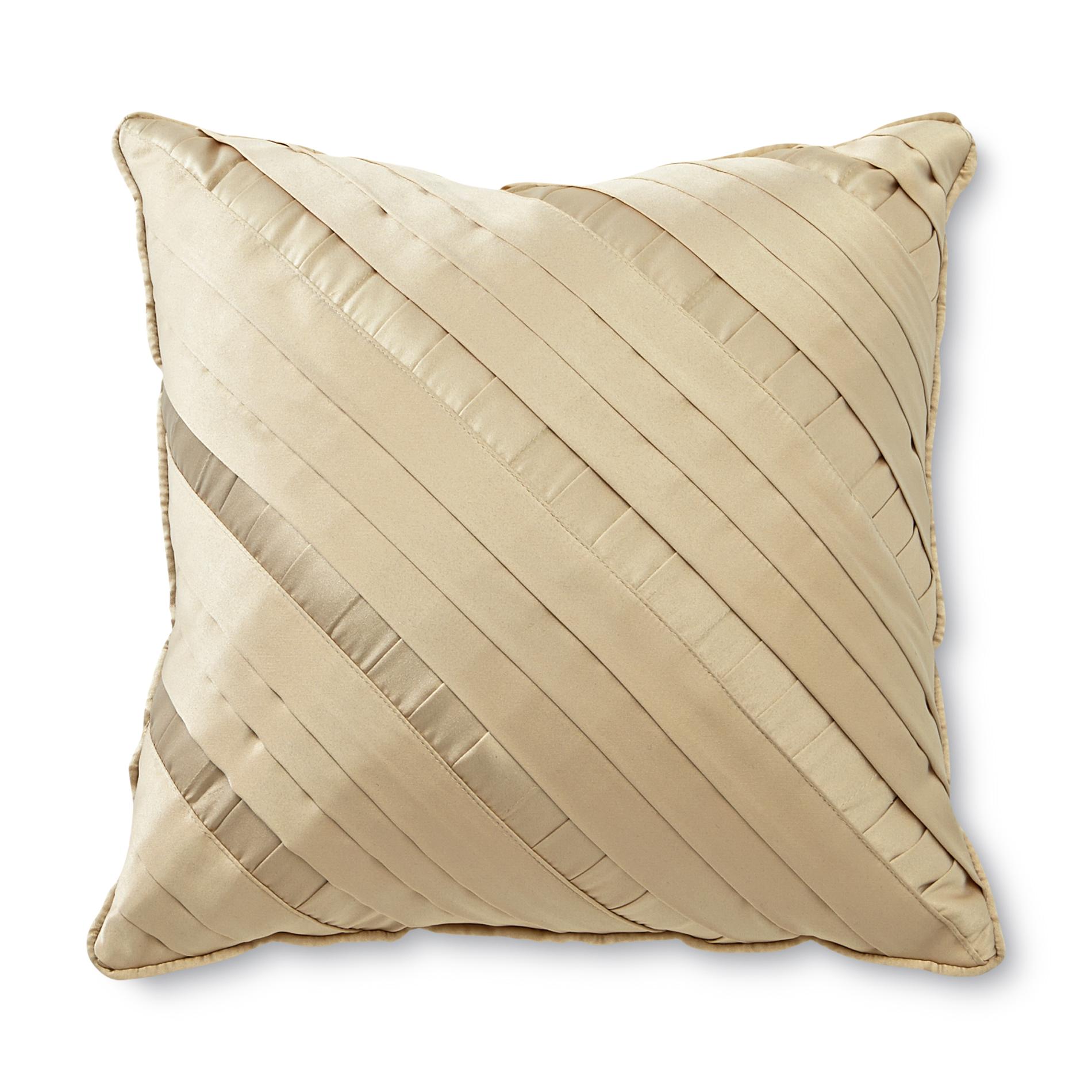 Jaclyn Smith Pleated Satin Decorative Pillow