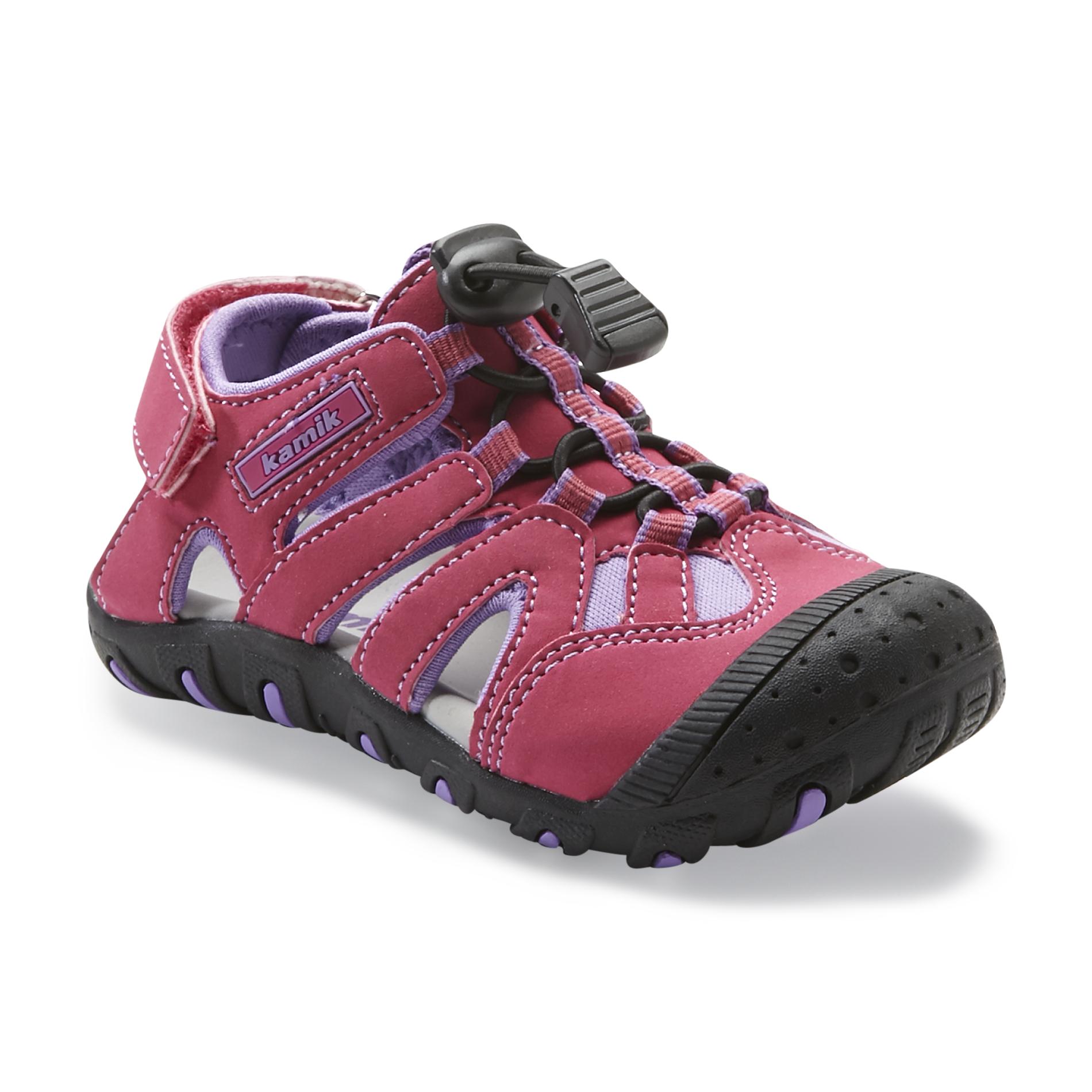 Toddler Girl's Oyster Closed-Toe Pink/Purple Sport Sandal