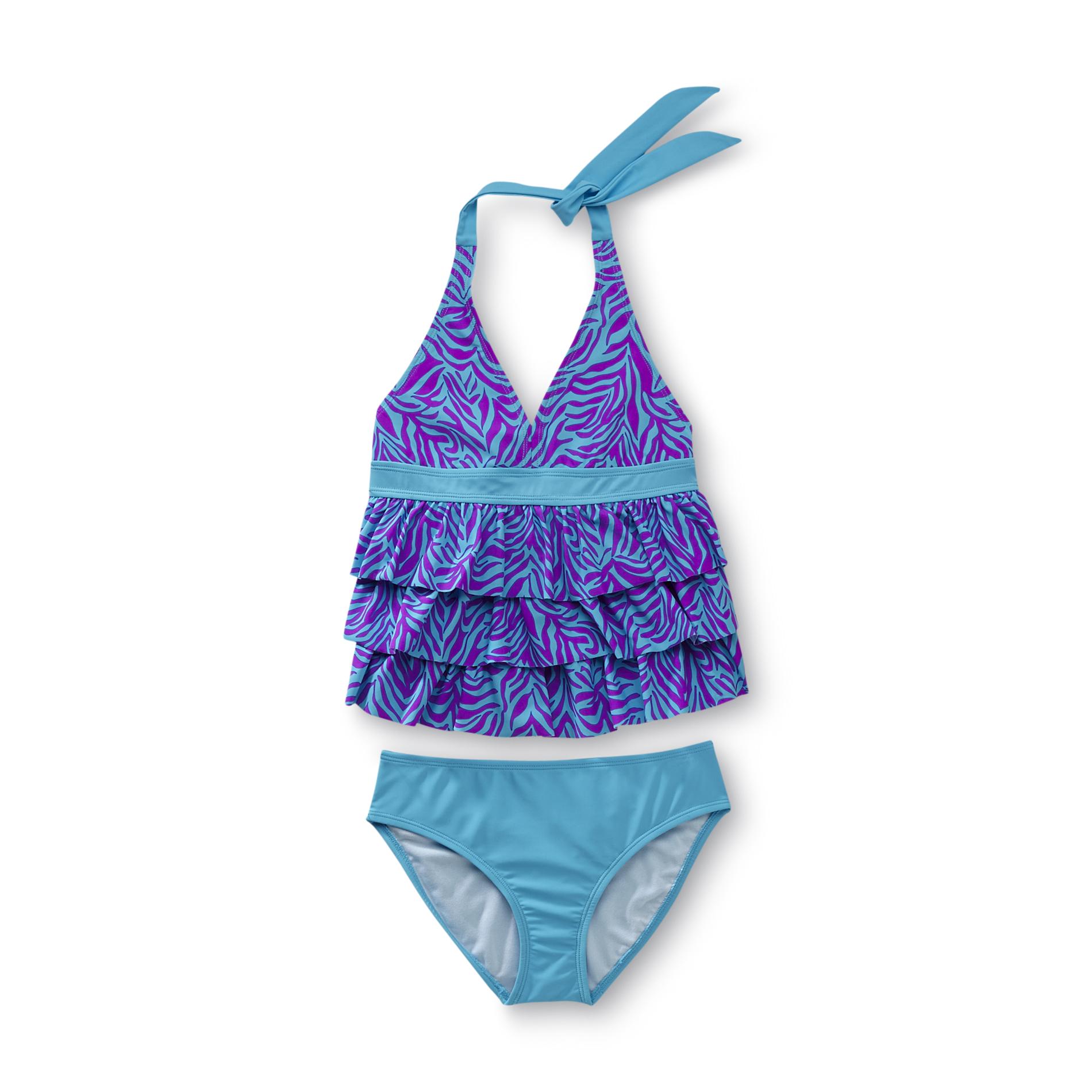 Joe Boxer Girl's Ruffled Tankini Top & Bottom Kids Kids' Clothing