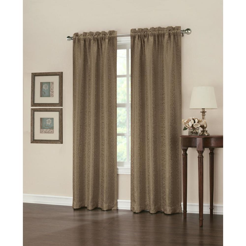 Taupe One-Piece Valerie Blackout Window Panel