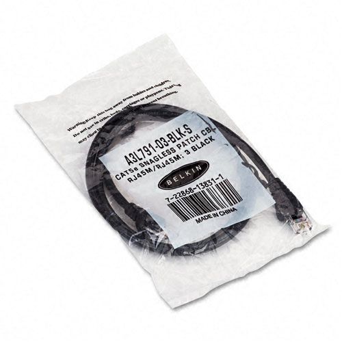 Belkin Cat5e- 10/100Base-T Patch Computer Cable- Black Belkin Cat5e- 10/100Base-T Patch Computer Cable- Black