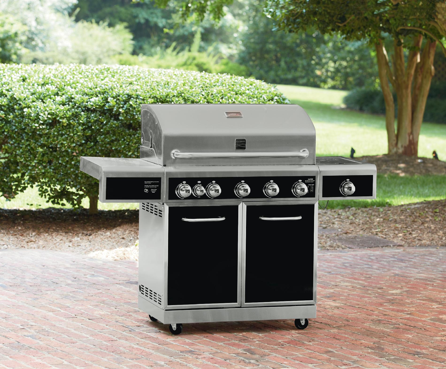 6 Burner Stainless Gas Grill Big Outdoor Cooking Parties With Sears