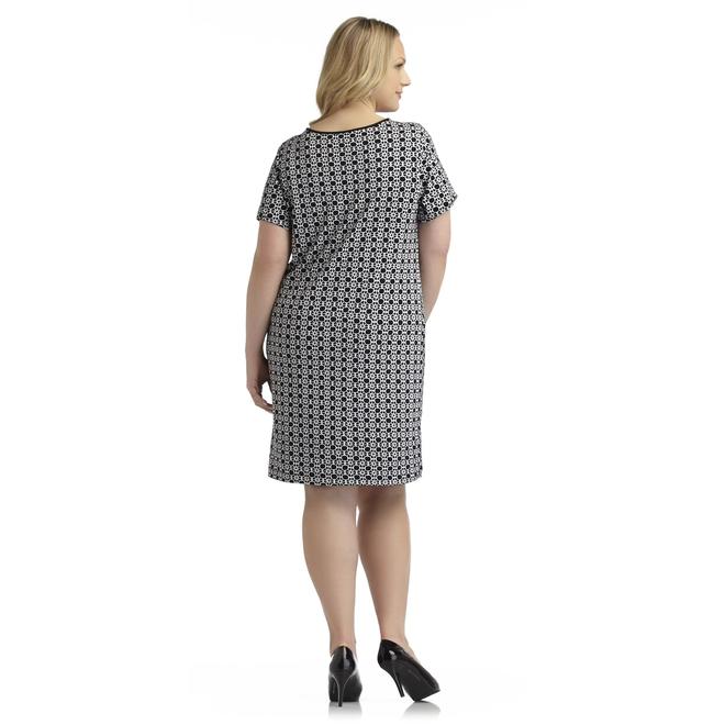 Jaclyn Smith Women's Plus Reversible Dress Medallion