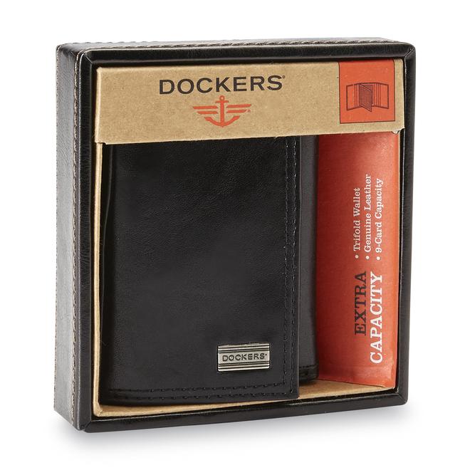 Dockers Men's Extra Capacity Leather Trifold Wallet