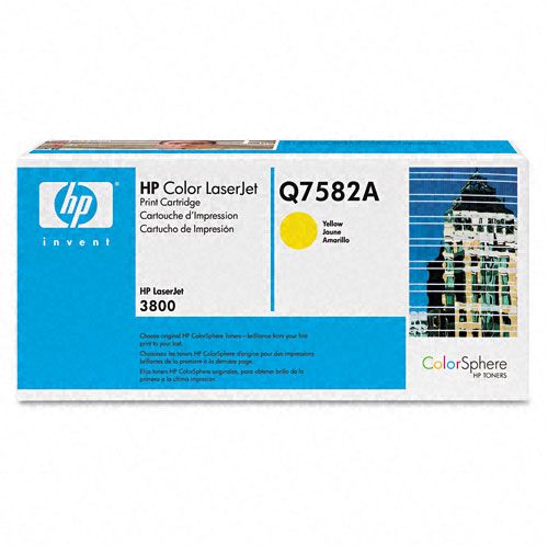 HP Q7582A Toner Cartridge, Yellow