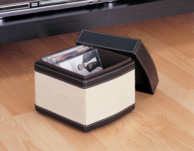 Neu Home Jute Stackable CD Box with Lid