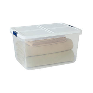 Hefty White and Clear 66-Quart Storage Bin