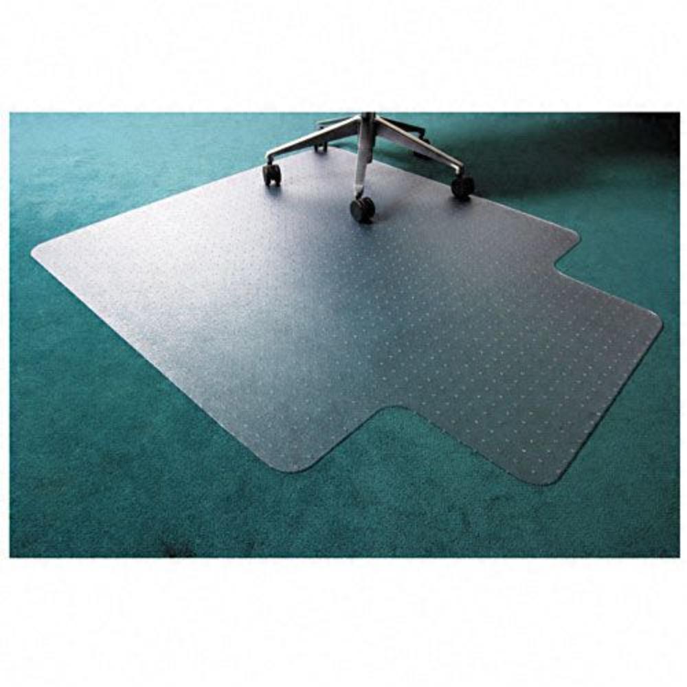 Polycarbonate Chair Mat, 48 x 53, with Lip, Clear