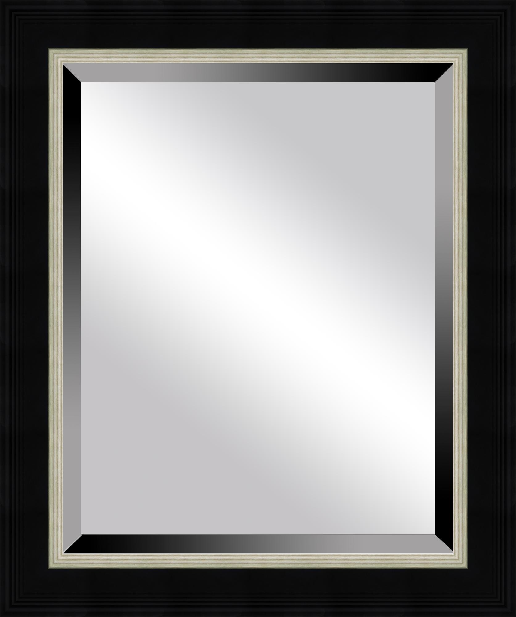 Black With A Silver Lip Wall Mirror 24 X 36 Inch