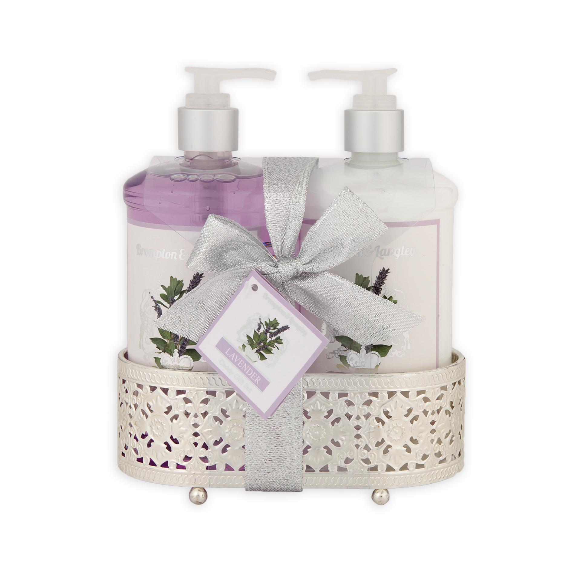 Brompton & Langley Women's Scented Hand Soap & Lotion Silvertone Caddy