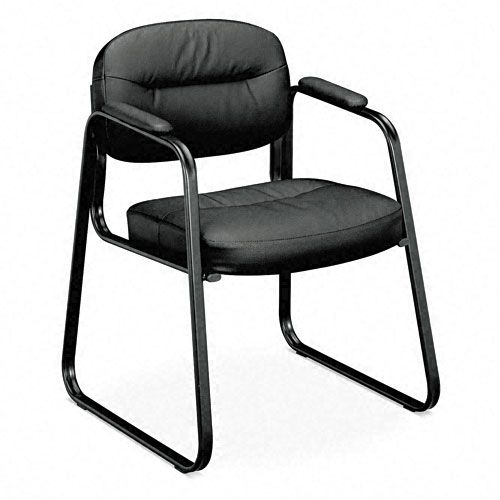 Basyx VL653 Guest Side Chair, Black Leather/Black Frame at Kmart.com