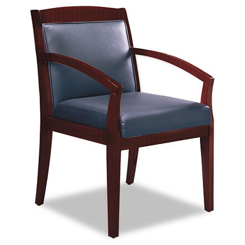 Tiffany Industries Mercado Sereis Leather Seating Wood Guest Chair
