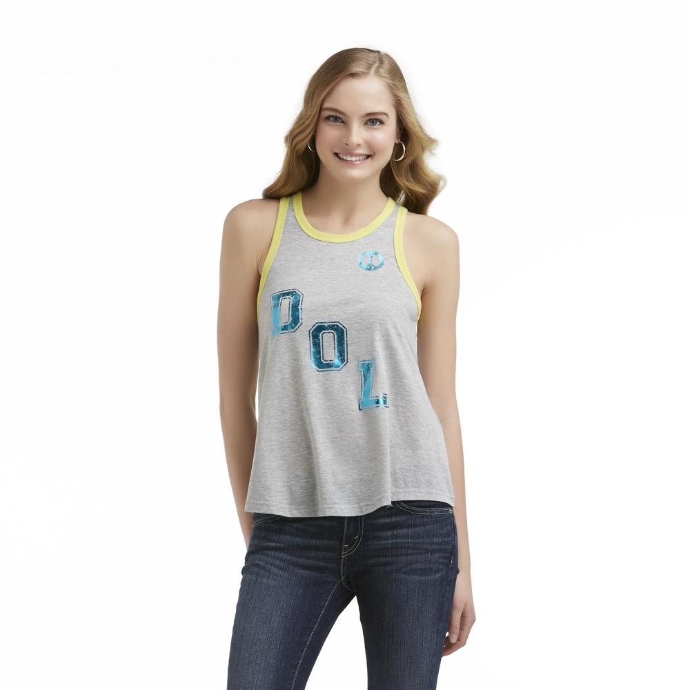 Junior's Athletic Tank Top - Peace Sign