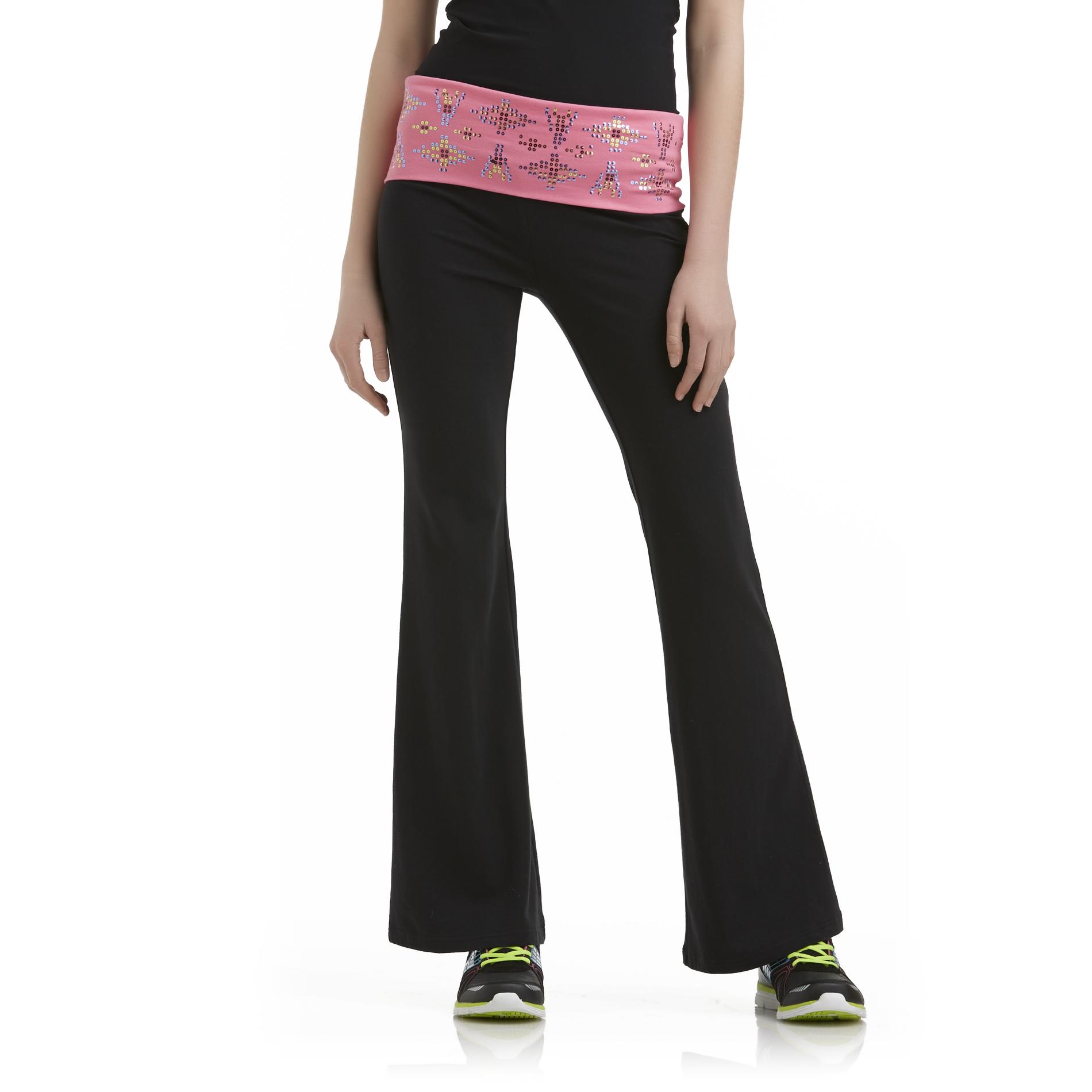 Joe Boxer Junior's FoldOver Yoga Pants Star Clothing, Shoes