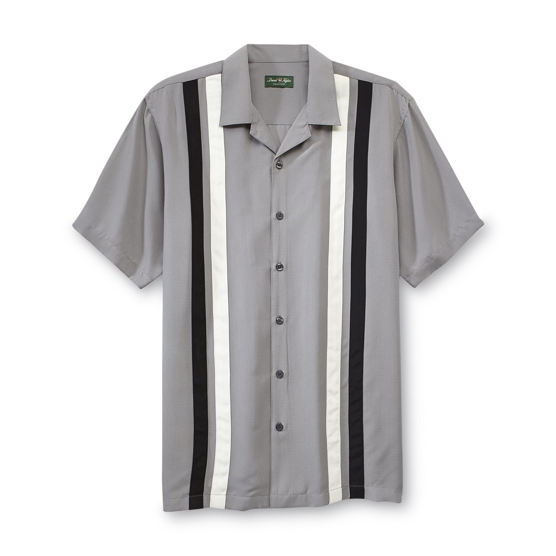 Men's Retro Bowling Shirt - Stripe