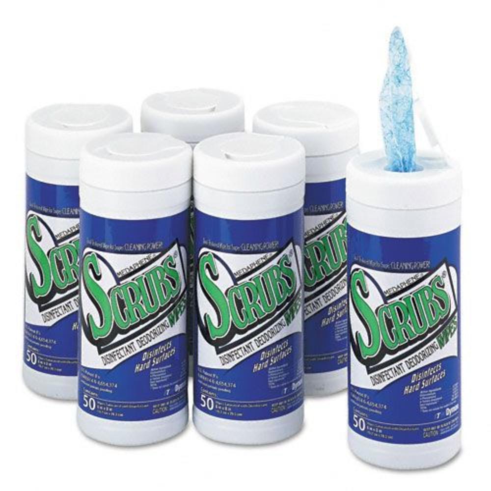 MEDAPHENE SCRUBS Disinfectant Deodorizing Wipes -6/carton