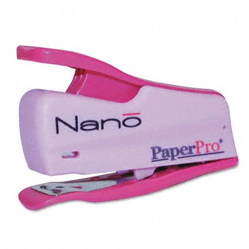 Nano Miniature Stapler, 12 Sheet Capacity, Pink
