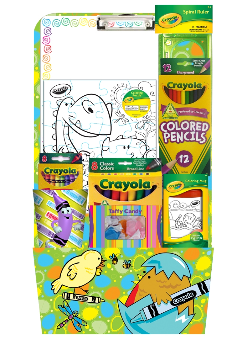 Crayola Deluxe PreFilled Easter Basket With 7 Toys Games Gift For Kids
